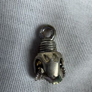 Offshore Drill Bit Silver Pendant Charm